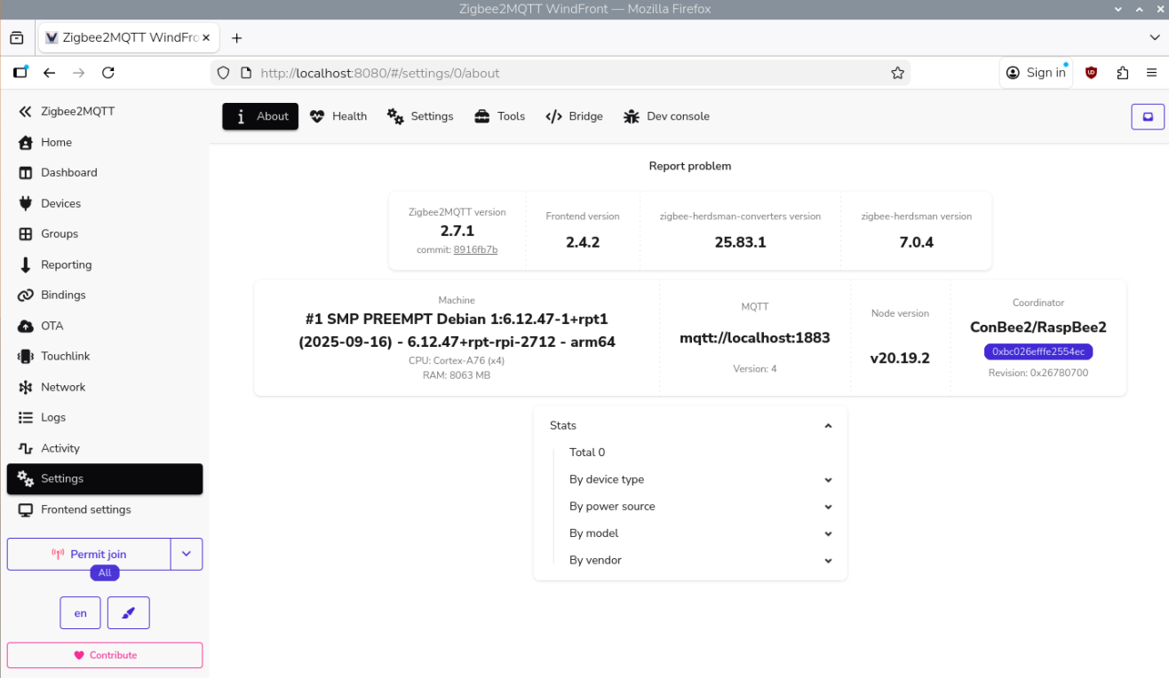 Zigbee2MQTT frontend