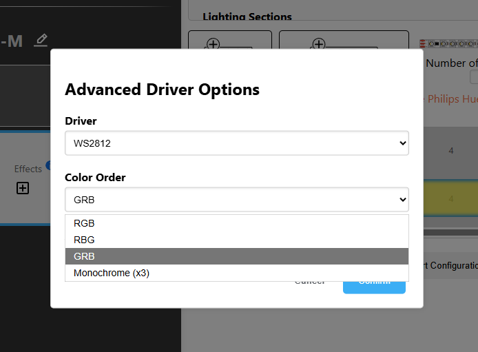 Config-Builder color channel setting