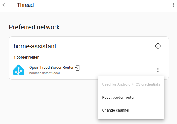 HA Thread Integration Android und iOS