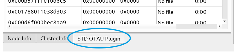 Screenshot: deCONZ STD OTAU Plugin Tab